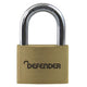 DEFENDER Brass Padlock 50mm Keyed Alike
