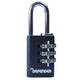 DEFENDER Black Die-Cast Combination Padlock 20mm