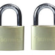 DEFENDER Aluminium Padlock Twin Pack 40mm