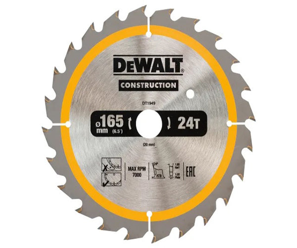 Cordless Construction Trim Saw Blade 165 x 20mm x 24T – – Now available at MTN Shop UK.
