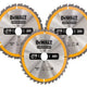 DT1962 Construction Circular Saw Blade 3 Pack 216 x 30mm 2 x 24T 1 x 40T