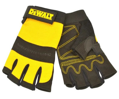 Fingerless Synthetic Padded Leather Palm Gloves