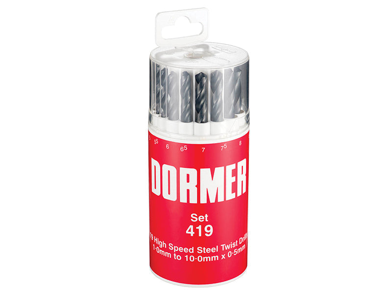 Dormer A191 No.419 Metric HSS Drill Set of 19 1.0-10.0 x 0.5mm – – Now available at MTN Shop UK. - imagen 2