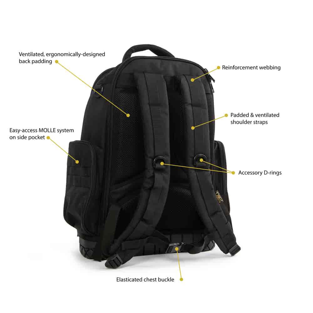 Dirty Rigger Technicians Backpack – The Dirty Rigger Gear Bag has 12 liters of space for tools, tablets, and more. This padded tool bag with shoulder strap is ideal for riggers, construction use, and more. – Now available at MTN Shop UK. - imagen 3