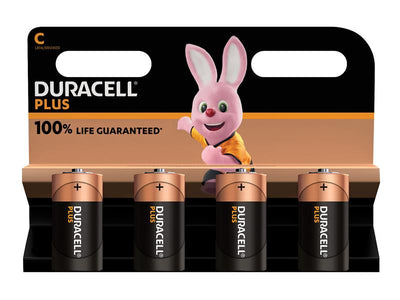 Duracell C Cell Plus Power +100% Batteries (Pack 4) – second image