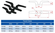 Doughty Flyrail Cleat Size - imagen 3