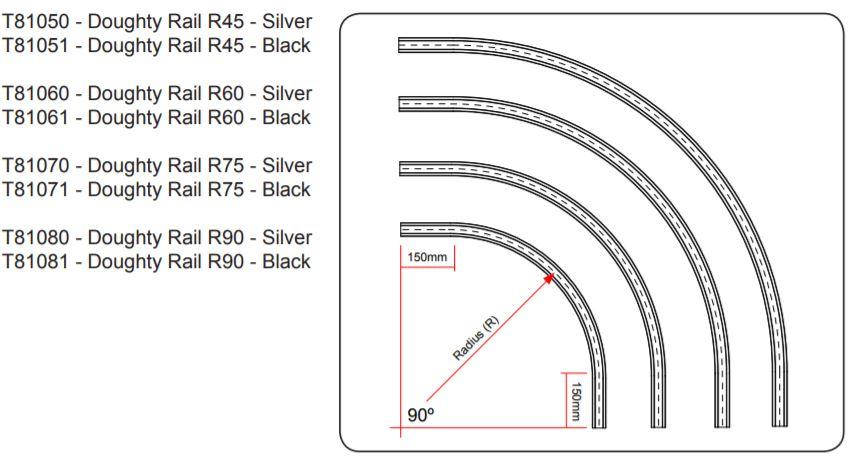 Doughty Rail- Compact Alu Curved Curtain Track – MTN Shop UK