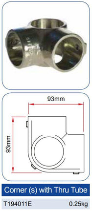 Doughty Corner with Through Tube (Slimline) Spec