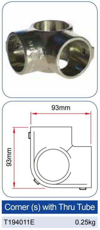 Doughty Corner with Through Tube (Slimline) Spec