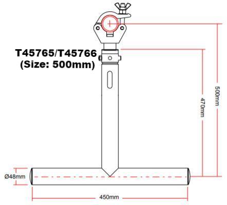 Doughty Modular Drop Arm Tee ⌀48mm (Aluminum) offered by MTN Shop EU - imagen 4