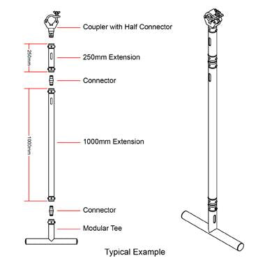 How to use Doughty Modular Drop Arm Extension(0.25m/0.5m/1m/2m Length)?