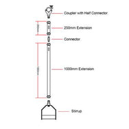 How to use Doughty Modular Drop Arm Stirrup (Aluminum)? - imagen 3