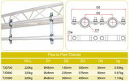 How to use Doughty Pipe to Pipe Clamps(Steel) that fit ⌀48mm Bar? - imagen 2