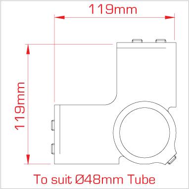 Doughty Rackmaster Centre Fitting fits 48mm Dia. Tube and is supplied by MTN Shop EU