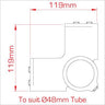 Doughty Rackmaster Centre Fitting fits 48mm Dia. Tube and is supplied by MTN Shop EU