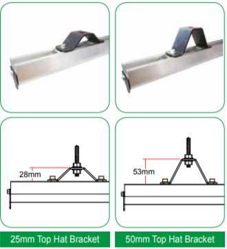 Doughty Rail - Top Hat Bracket (Steel) – second image
