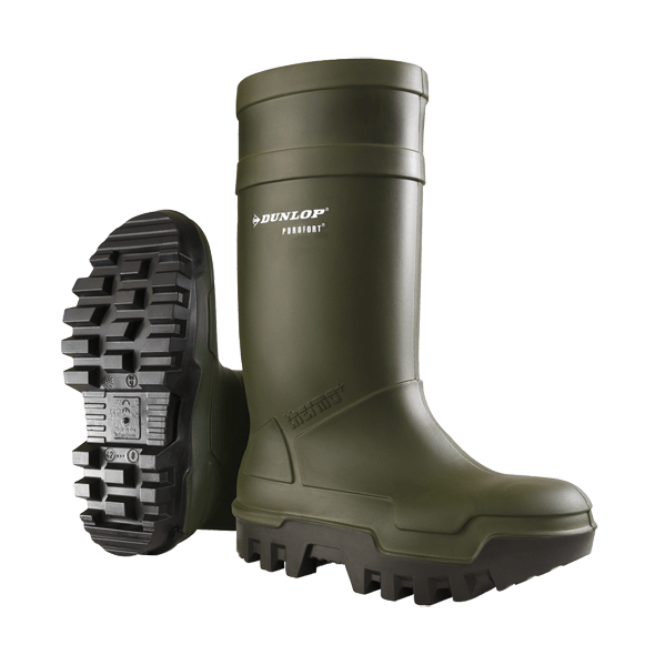 dunlop purofort thermo+ full safety boots (Green)