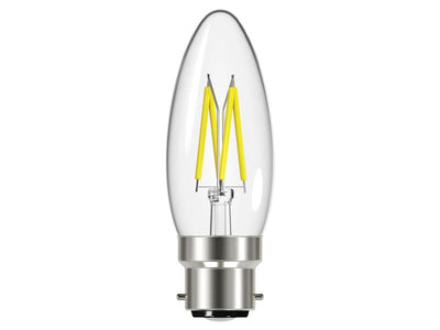 Energizer® LED BC (B22) Candle Filament Dimmable Bulb, Warm White 470 lm 4W – – Now available at MTN Shop UK.