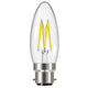 Energizer® LED BC (B22) Candle Filament Non-Dimmable Bulb, Warm White 470 lm 4W