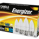 Energizer® LED BC (B22) Opal Candle Non-Dimmable Bulb, Warm White 470 lm 5.2W (Pack 4)