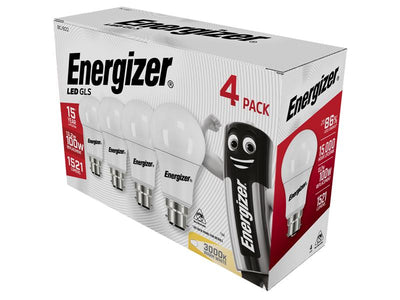 Energizer® LED BC (B22) Opal GLS Non-Dimmable Bulb, Warm White 1521 lm 13.2W (Pack 4) – – Now available at MTN Shop UK.