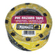 Everbuild  PVC Hazard Tape Black / Yellow 50mm x 33m