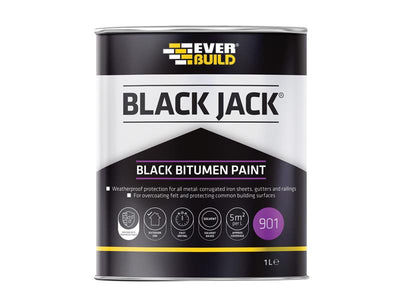 Everbuild Black Jack® 901 Black Bitumen Paint 1 litre – – Now available at MTN Shop UK.