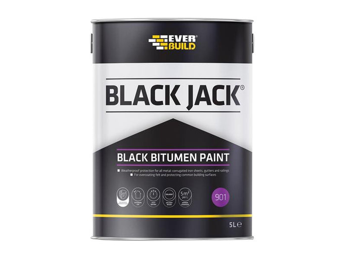 Everbuild  Black Jack® 901 Black Bitumen Paint 5 litre