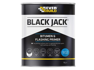 Everbuild Black Jack® 902 Bitumen & Flashing Primer 1 litre – – Now available at MTN Shop UK.