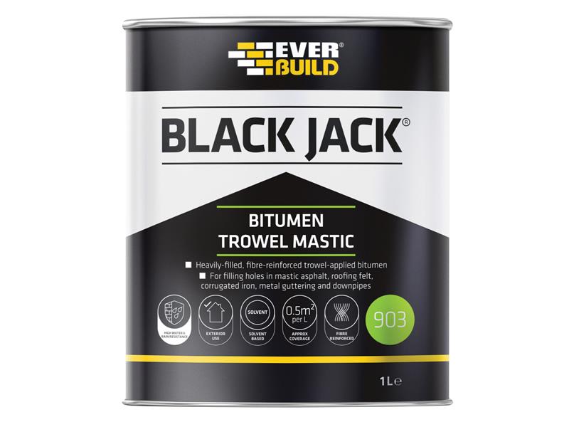 Everbuild Black Jack® 903 Bitumen Trowel Mastic 1 litre – – Now available at MTN Shop UK. - imagen 2