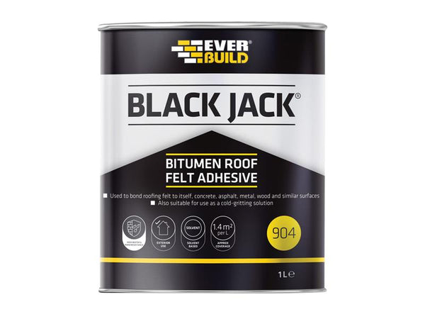 Everbuild Black Jack® 904 Bitumen Roof Felt Adhesive 1 litre – – Now available at MTN Shop UK.