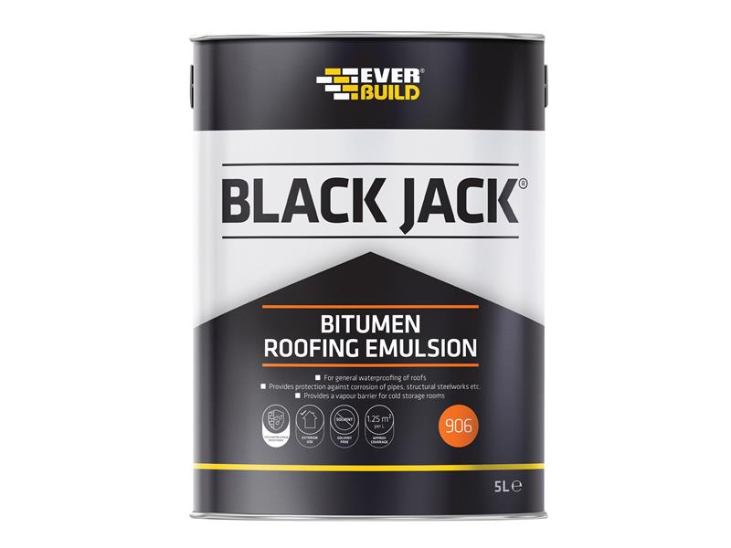 Everbuild Black Jack® 906 Bitumen Roofing Emulsion 5 litre – – Now available at MTN Shop UK. - imagen 2