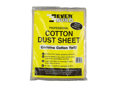 Everbuild Cotton Dust Sheet 3.6 x 2.7m – – Now available at MTN Shop UK.