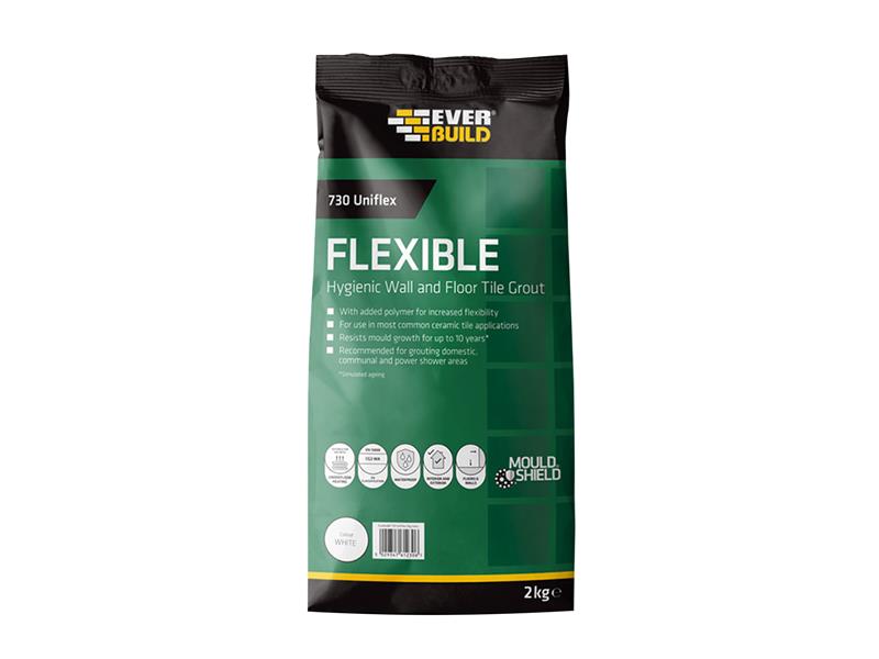Everbuild 730 Uniflex Hygienic Tile Grout White 2.5kg – – Now available at MTN Shop UK. - imagen 2