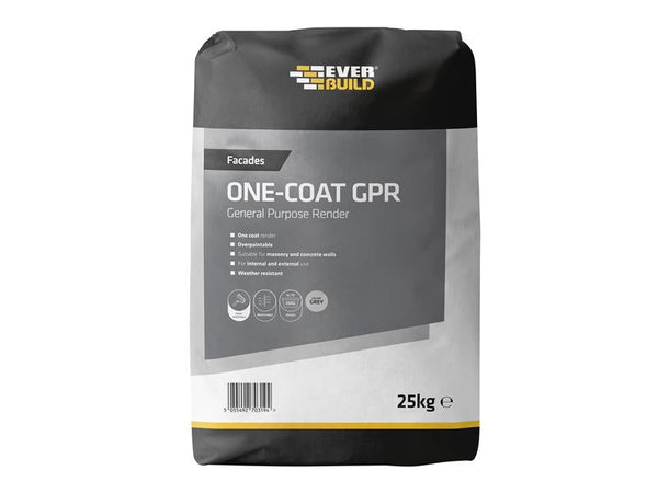 Everbuild One-Coat General Purpose Render Grey 25kg – – Now available at MTN Shop UK.