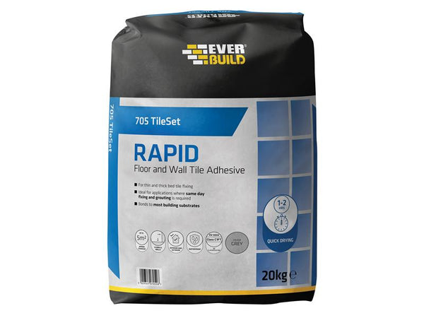 Everbuild 705 Rapid Set Tile Mortar 20kg – – Now available at MTN Shop UK.