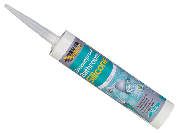 Everbuild Showerproof Bathroom Silicone White 280ml – – Now available at MTN Shop UK.