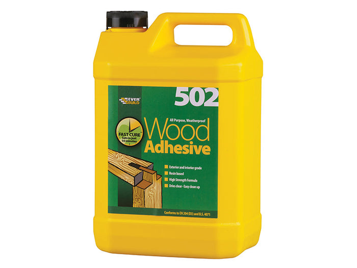 Everbuild  502 All Purpose Weatherproof Wood Adhesive 5 litre