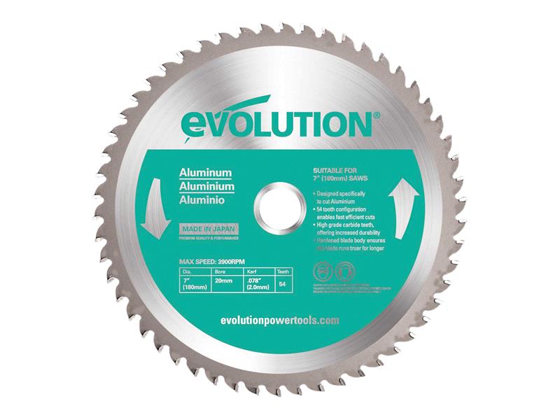 Evolution Aluminium Cutting Circular Saw Blade 180 x 20mm x 54T – – Now available at MTN Shop UK. - imagen 2