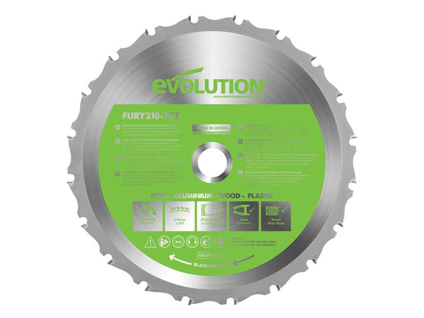 Evolution FURY® Multi-Purpose TCT Circular Saw Blade 210 x 25.4mm x 20T – – Now available at MTN Shop UK.
