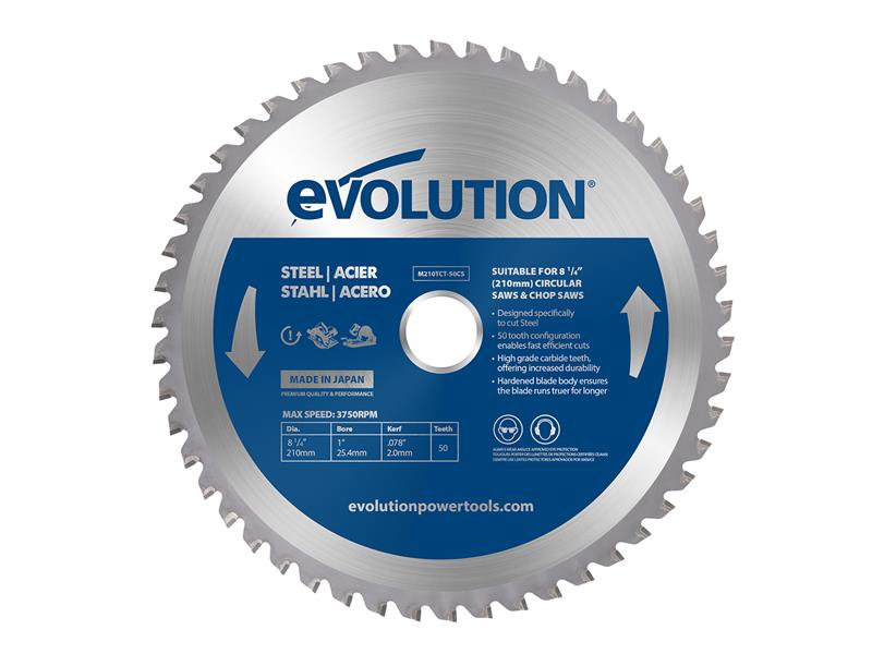 Evolution Mild Steel Cutting Circular Saw Blade 210 x 25.4mm x 50T – – Now available at MTN Shop UK. - imagen 2