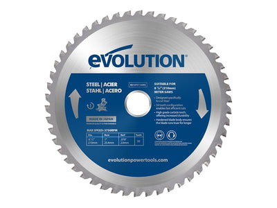 Evolution Mild Steel Cutting Mitre Saw Blade 210 x 25.4mm x 50T – – Now available at MTN Shop UK.