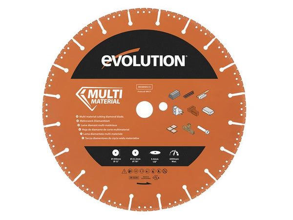 Evolution Multi-Material Diamond Demolition Disc Cutter Blade 300 x 22.2mm – – Now available at MTN Shop UK.