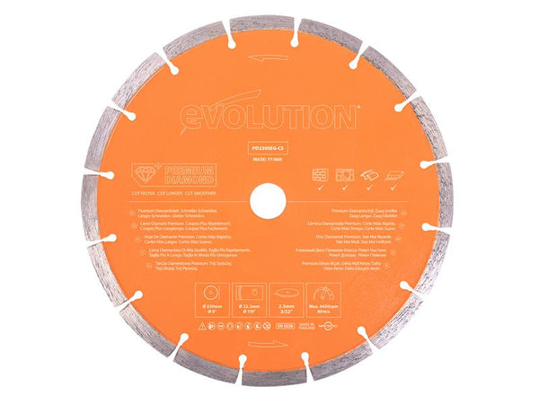 Evolution Premium Diamond Disc Cutter Blade 230 x 22.2mm – – Now available at MTN Shop UK.