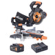 Evolution  R185SMS-Li EXT Sliding Mitre Saw 18V 1 x 4.0Ah Li-ion
