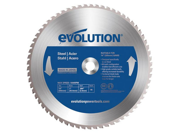 Evolution Mild Steel Cutting Chop Saw Blade 355 x 25.4mm x 66T – – Now available at MTN Shop UK.