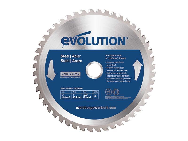 Evolution Mild Steel Cutting Circular Saw Blade 230 x 25.4mm x 48T – – Now available at MTN Shop UK. - imagen 2