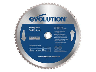 Evolution Mild Steel Cutting Chop Saw Blade 305 x 25.4mm x 60T – – Now available at MTN Shop UK.