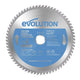Evolution  Thin Steel Cutting Mitre Saw Blade 210 x 25.4mm x 68T