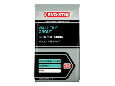 EVO-STIK Wall Tile Grout Mould Resistant White 1.5kg – – Now available at MTN Shop UK.